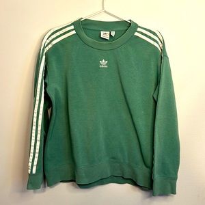 Green Adidas 3-stripe Sweatshirt (xs)